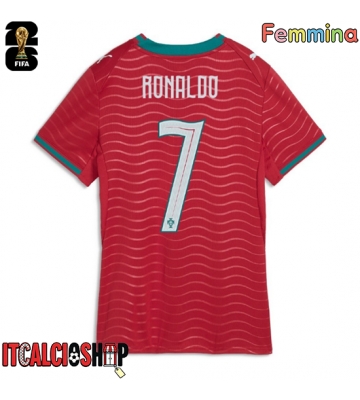 Portogallo Cristiano Ronaldo #7 Prima Maglia Femmina Mondiali 2026 Manica Corta